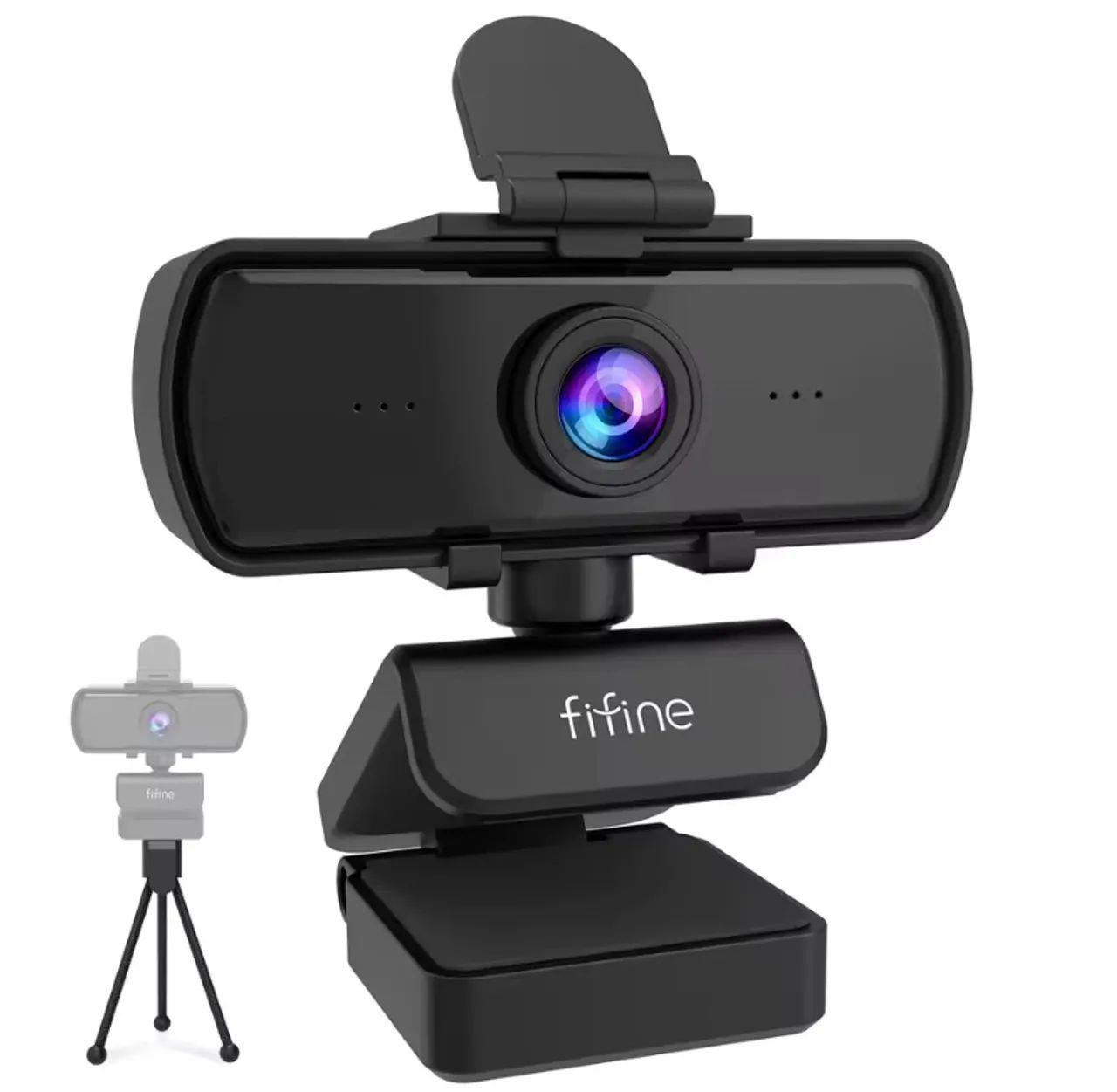Webcam Fifine K420 2k 1440p C/ Tripe E Microfone Embutido Cor Preto - Foto 2