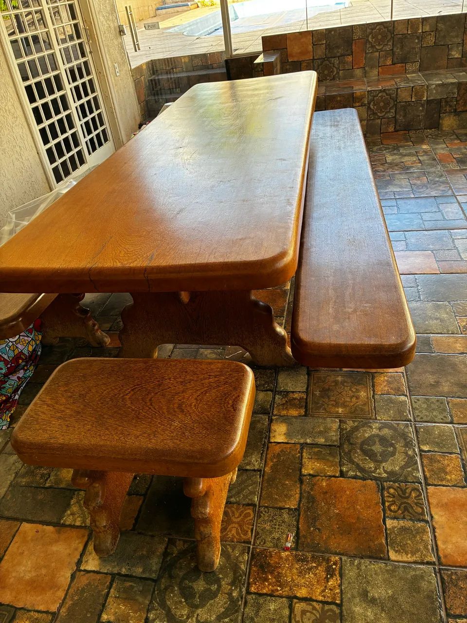 Mesa madeira de cerejeira 3m.