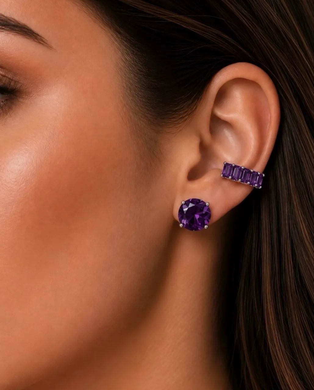 Par de brincos e piercing prata  - Foto 4