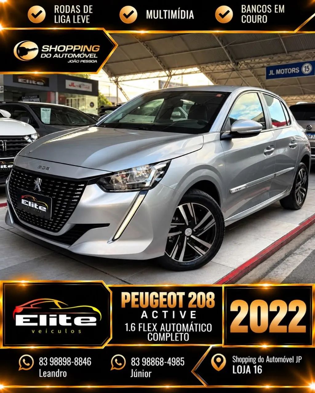 Peugeot 208 ACTIVE 1.6 FLEX 16V 5P AUT. 2022