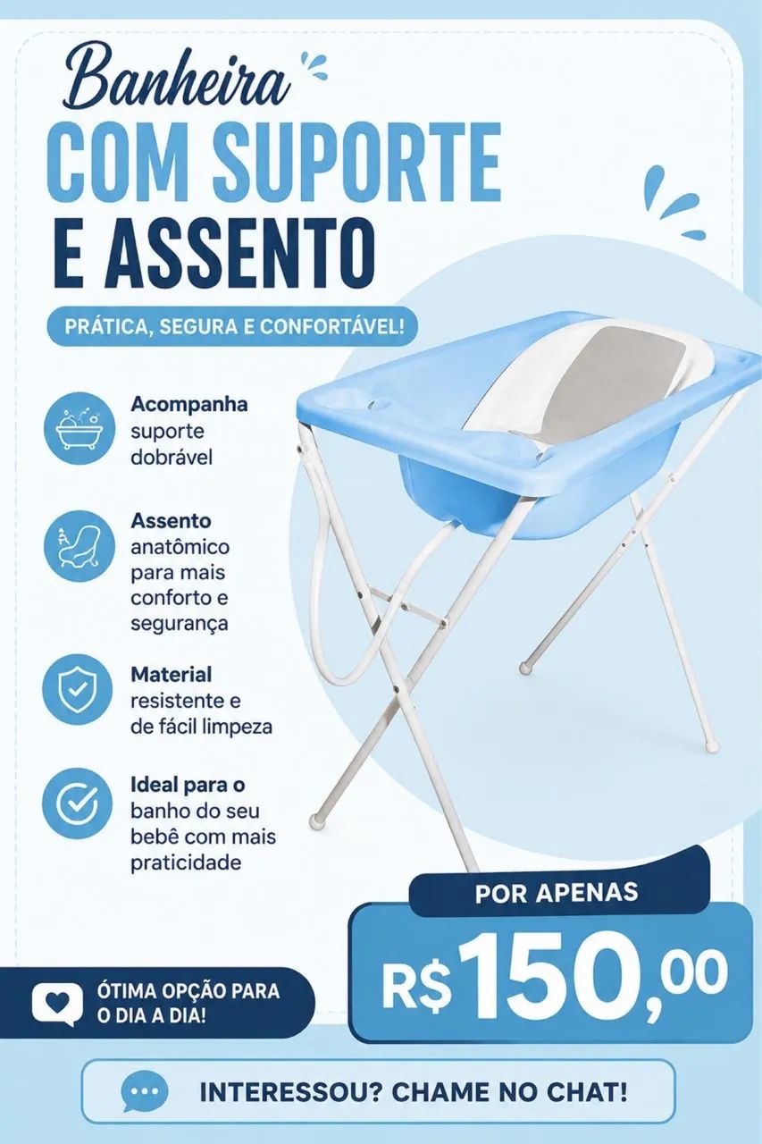 Banheira com suporte