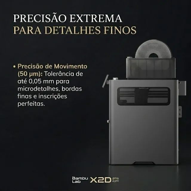 IMPRESSORA 3D BAMBU LAB X2D COMBO COM AMS 2 PRO 1000MM/S - Foto 4