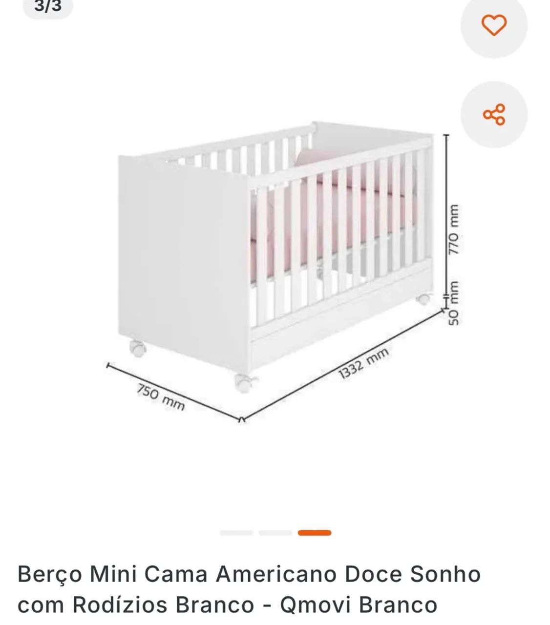 Berço mini cama com colchão  - Foto 4