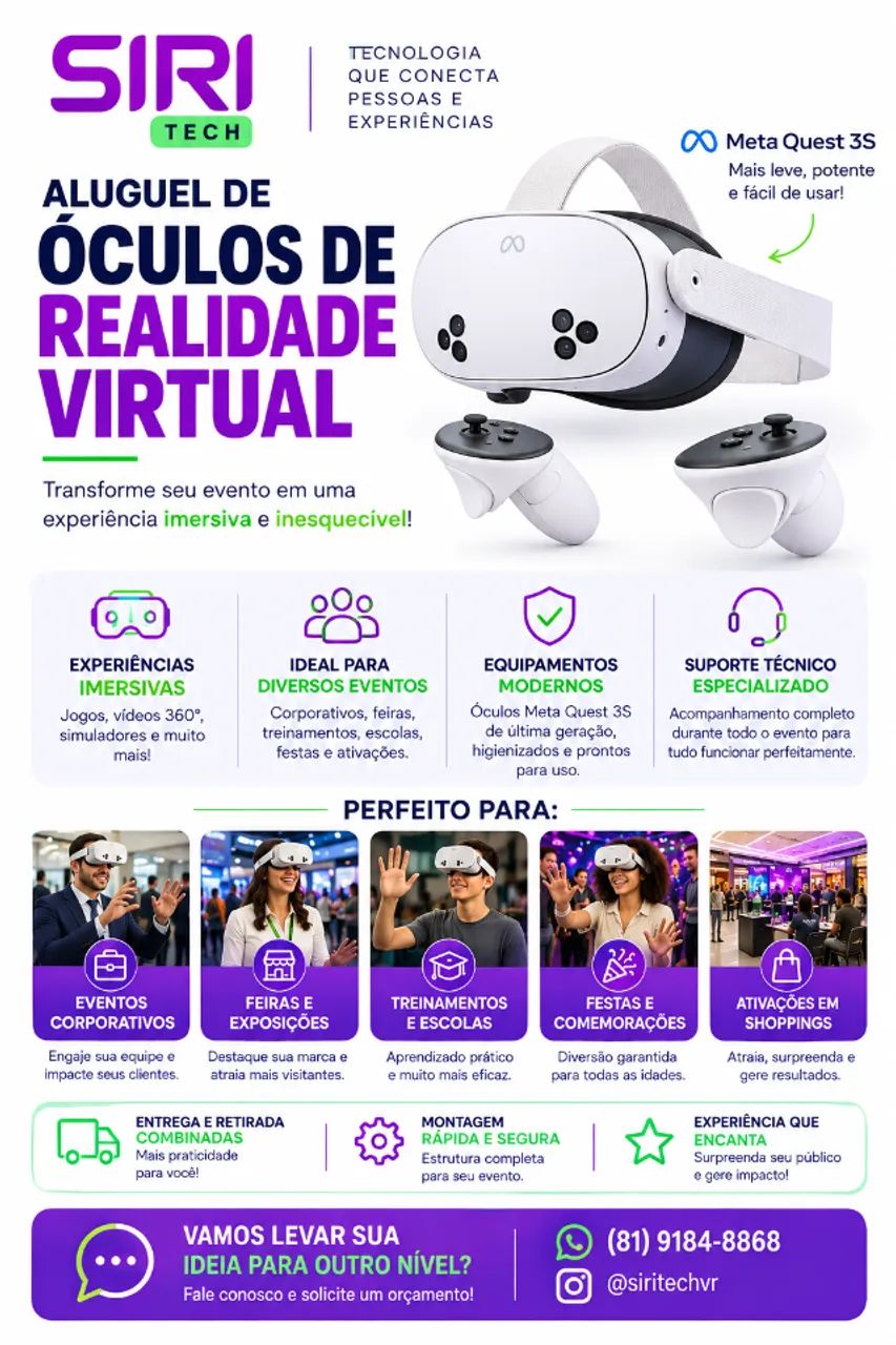 Aluguel Óculos de Realidade Virtual