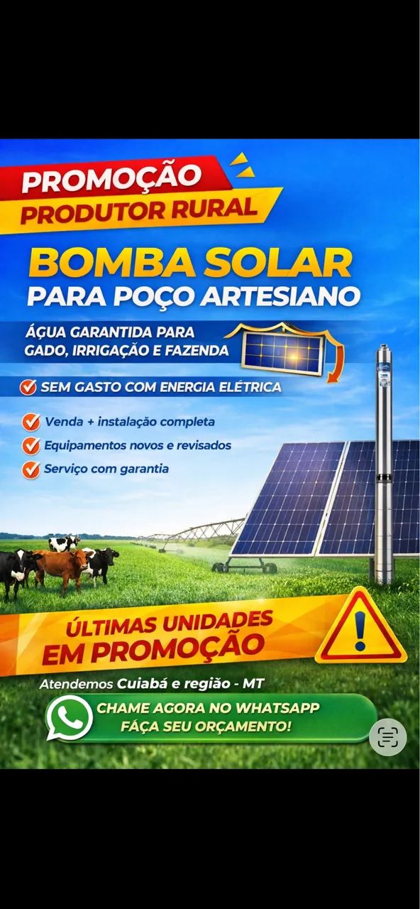 Bomba e água SOLAR 