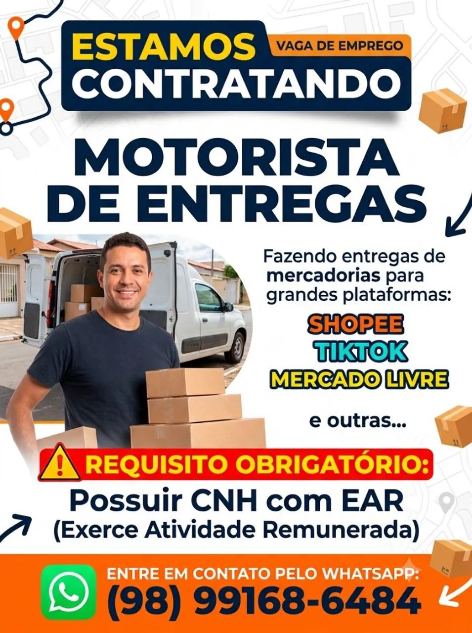 Vaga para motorista 