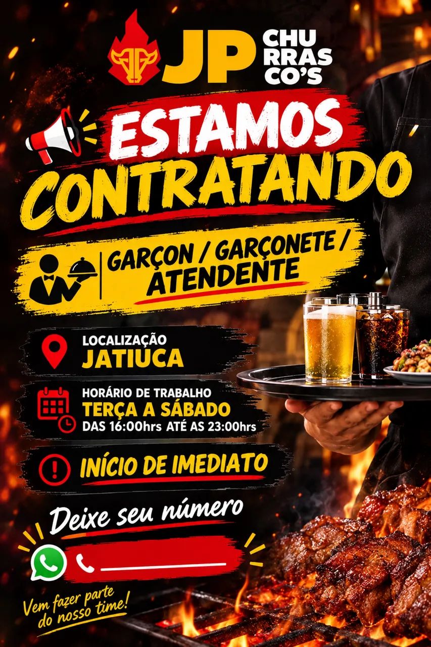 Garçon / garçonete / atendente 