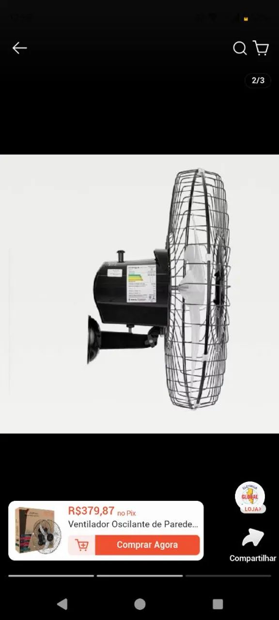 Ventilador de parede Ventura  - Foto 2