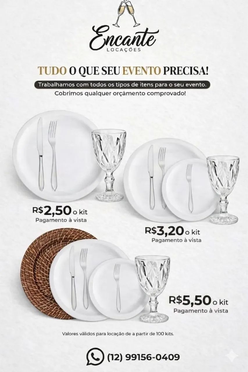 Louças para seu evento 