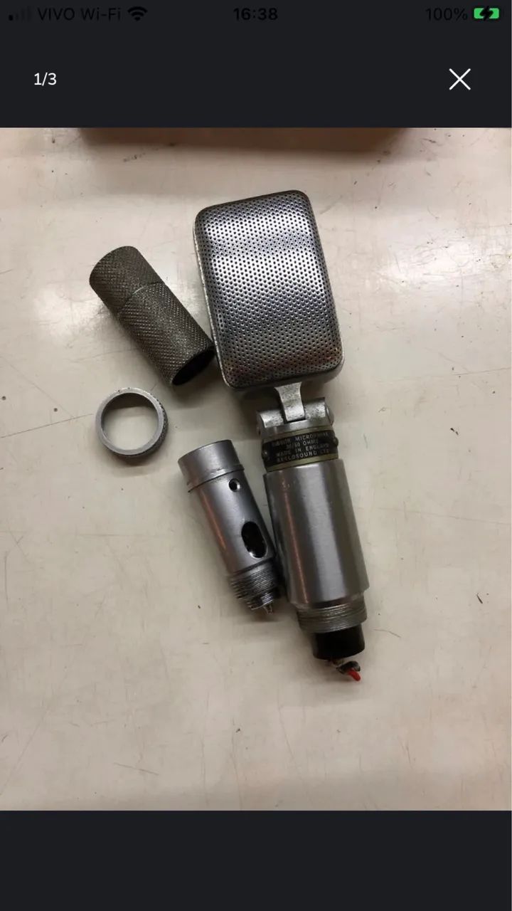 Microfone Reslo Ribbon 30/50 ohms - Foto 3