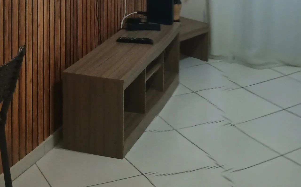 Sofá cama Courino sem rasgos ou furos( leva o Rack de brinde) - Foto 3