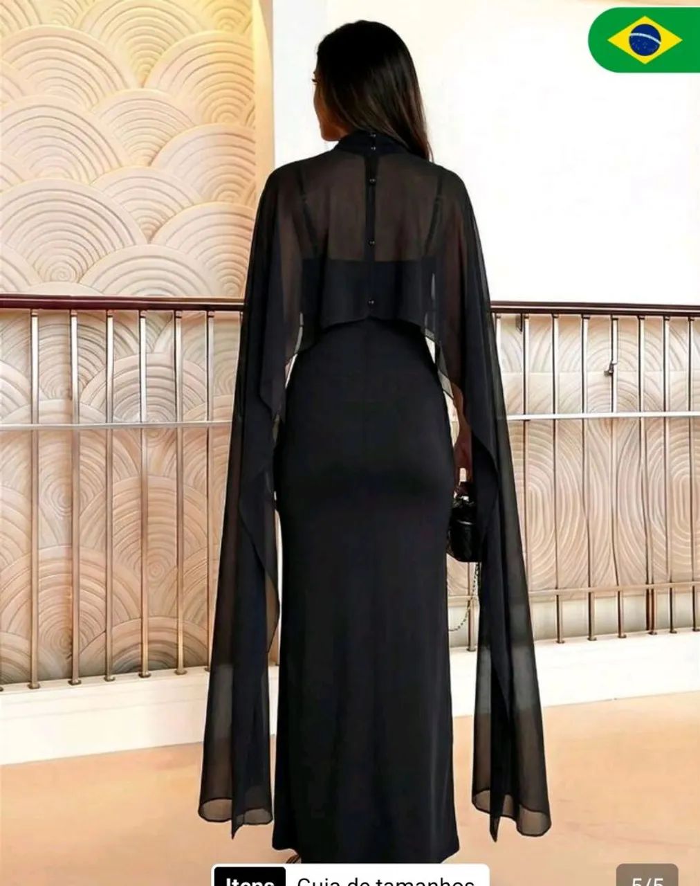 Vestido Shein com chifon comprido - Foto 2