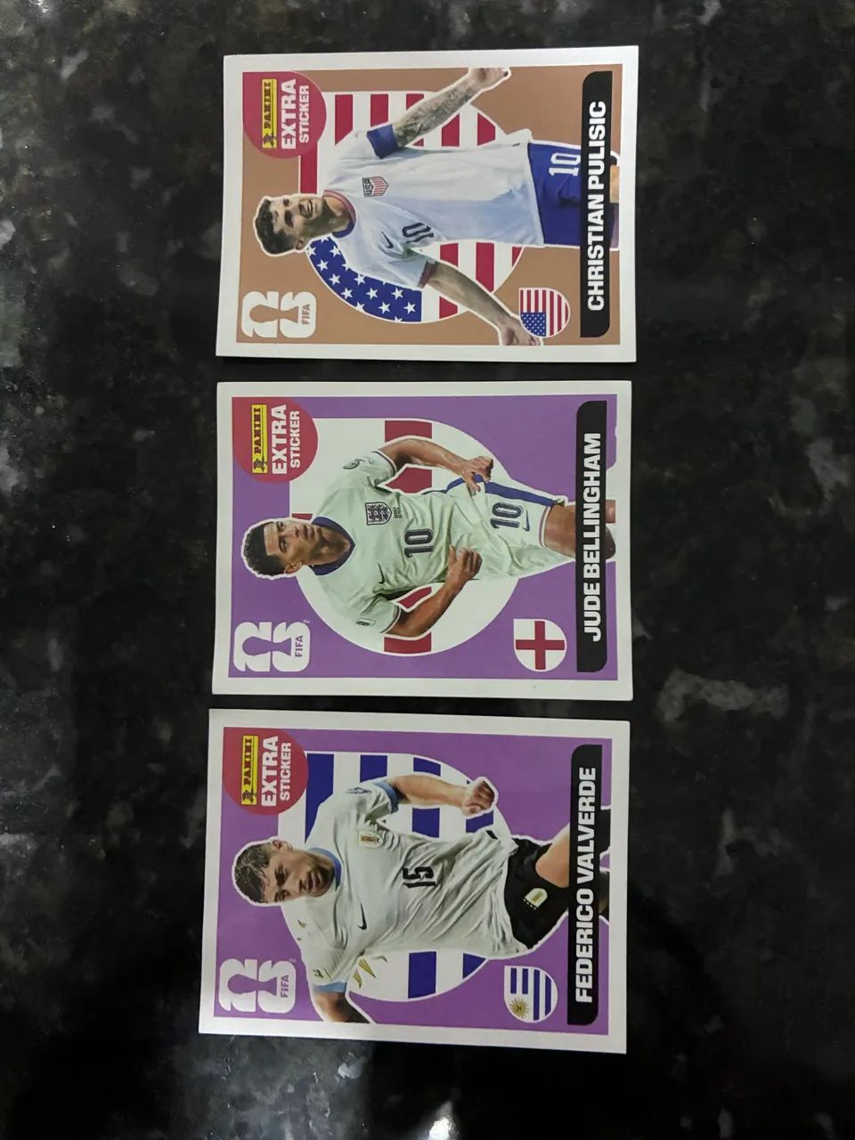VENDO FIGURINHAS LEGENDS (EXTRA STICKER) DA COPA - PULISIC, BELLINGHAM E VALVERDE