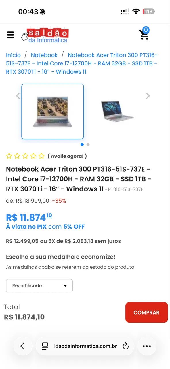 Notebook gamer ( aceito trocas) - Foto 3