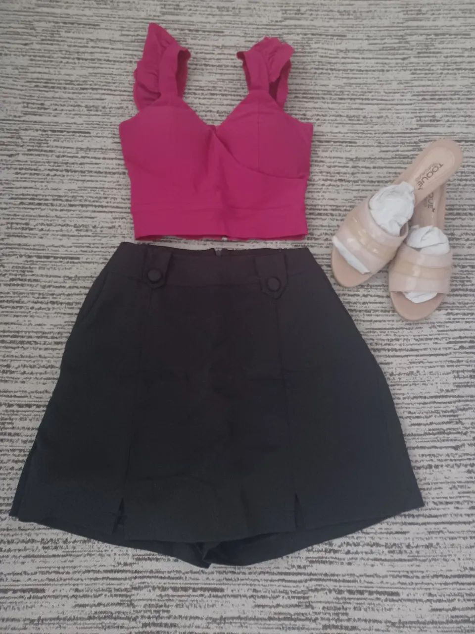 Short saia social + cropped bojo zíper  - Foto 3