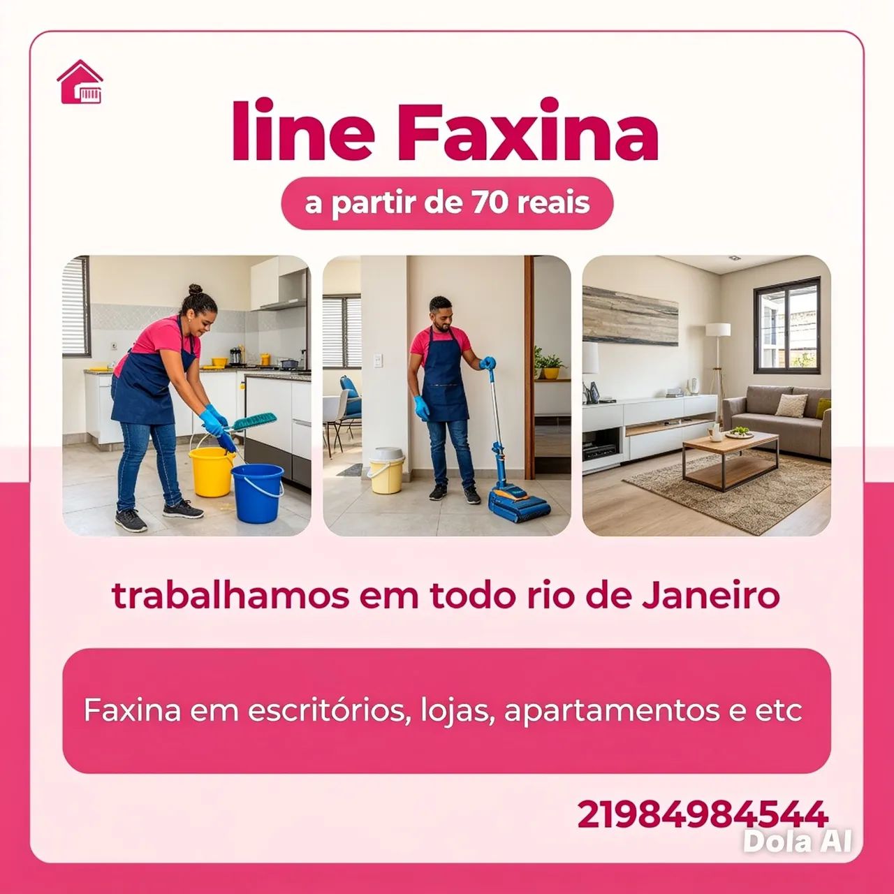 Faxina em sua Residência!