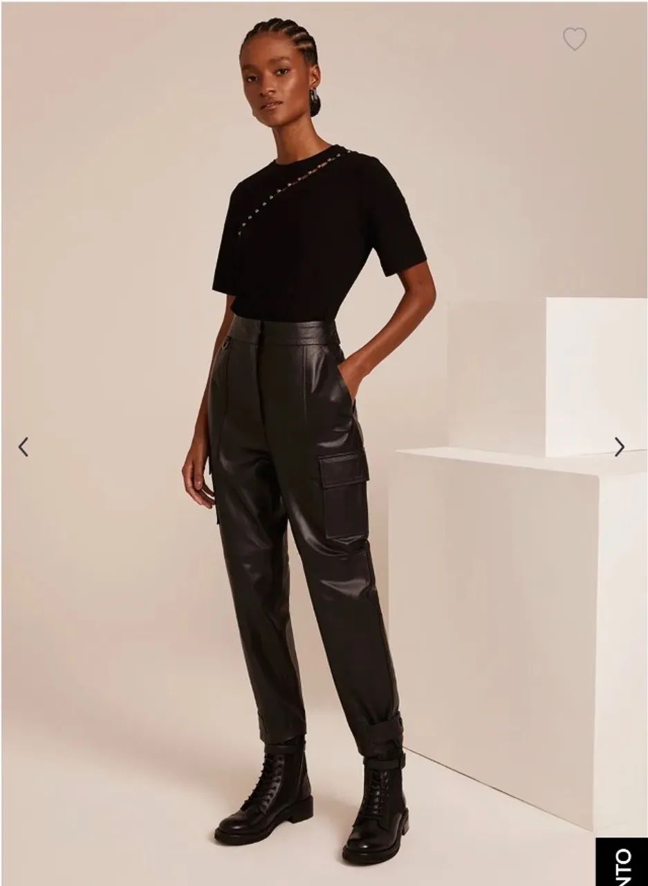 Calça couro Legítimo Le Lis Blanc coleção atual  - Foto 3