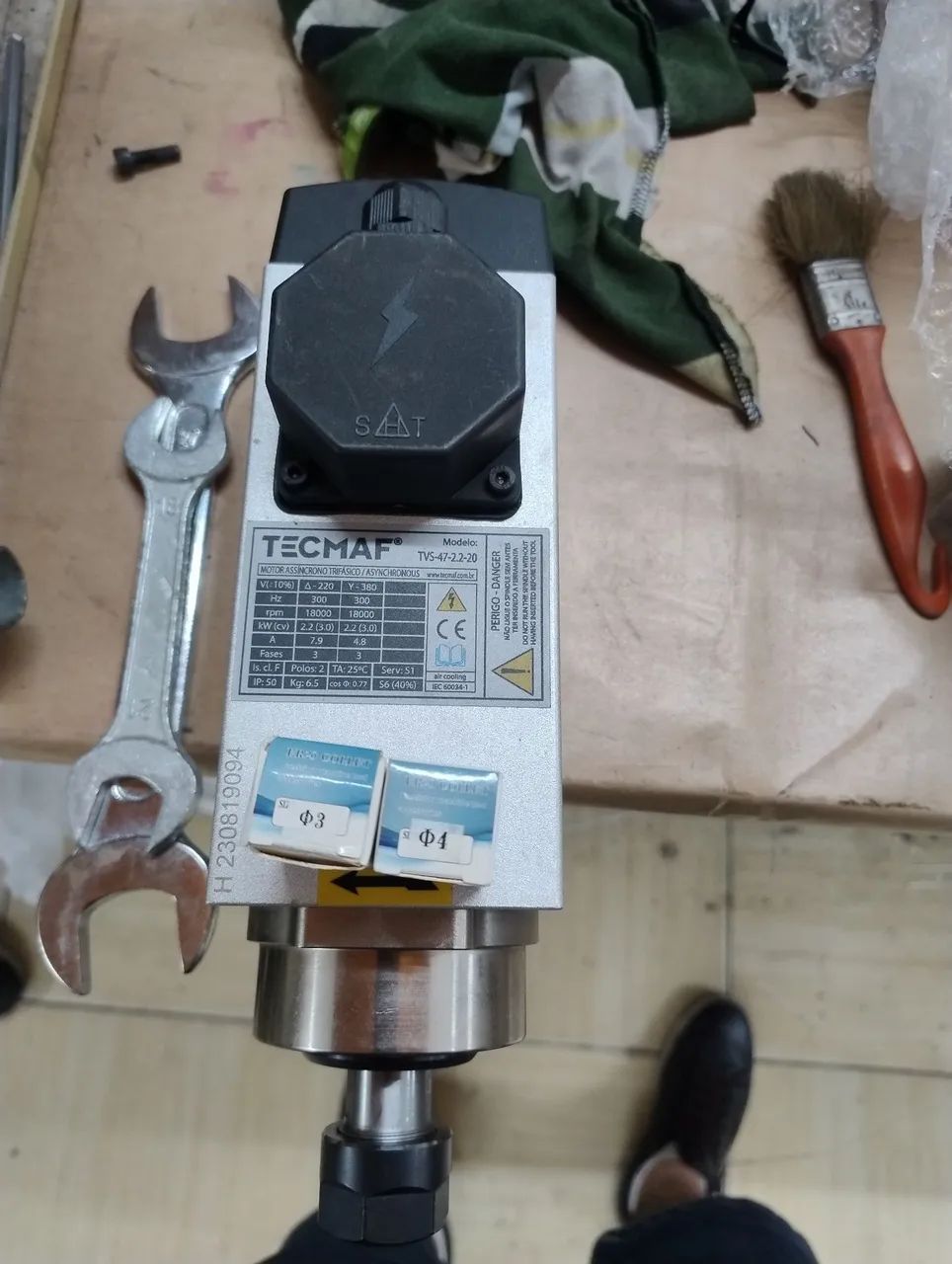 Spindle 3cv techmaf 18000rpm ER20 - sem abas
