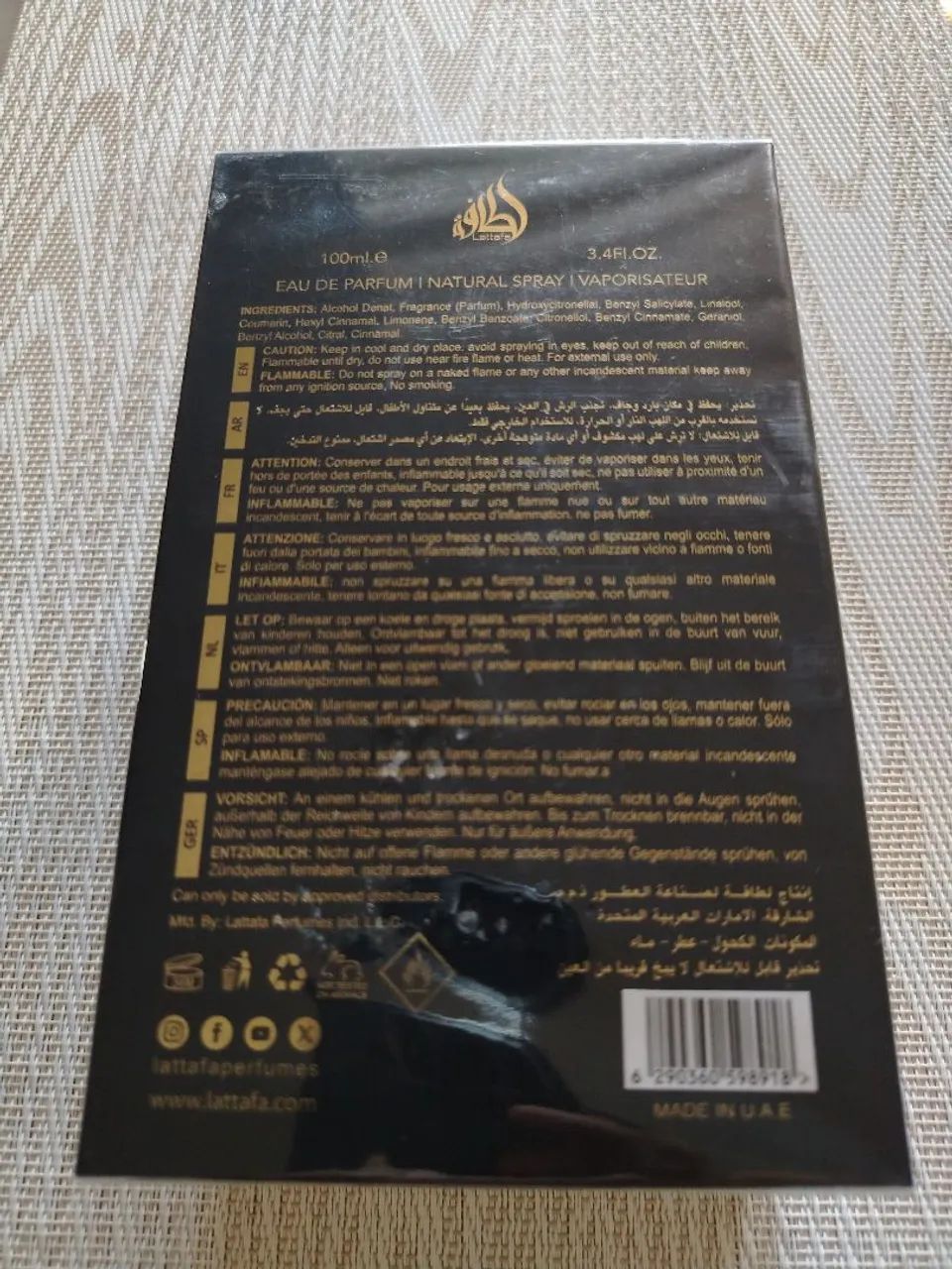 Perfume árabe Atheeri Lattafa original lacrado - Foto 2