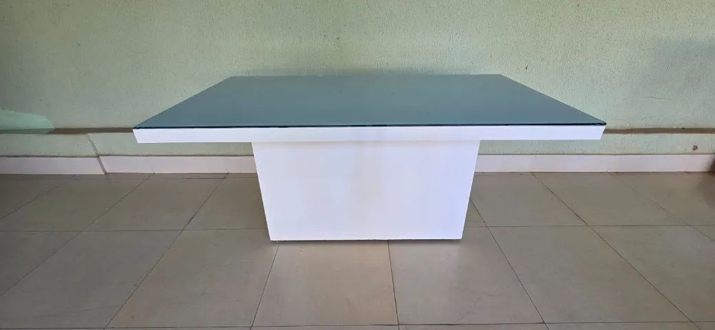 Mesa mdf com tampa de vidro - Foto 3