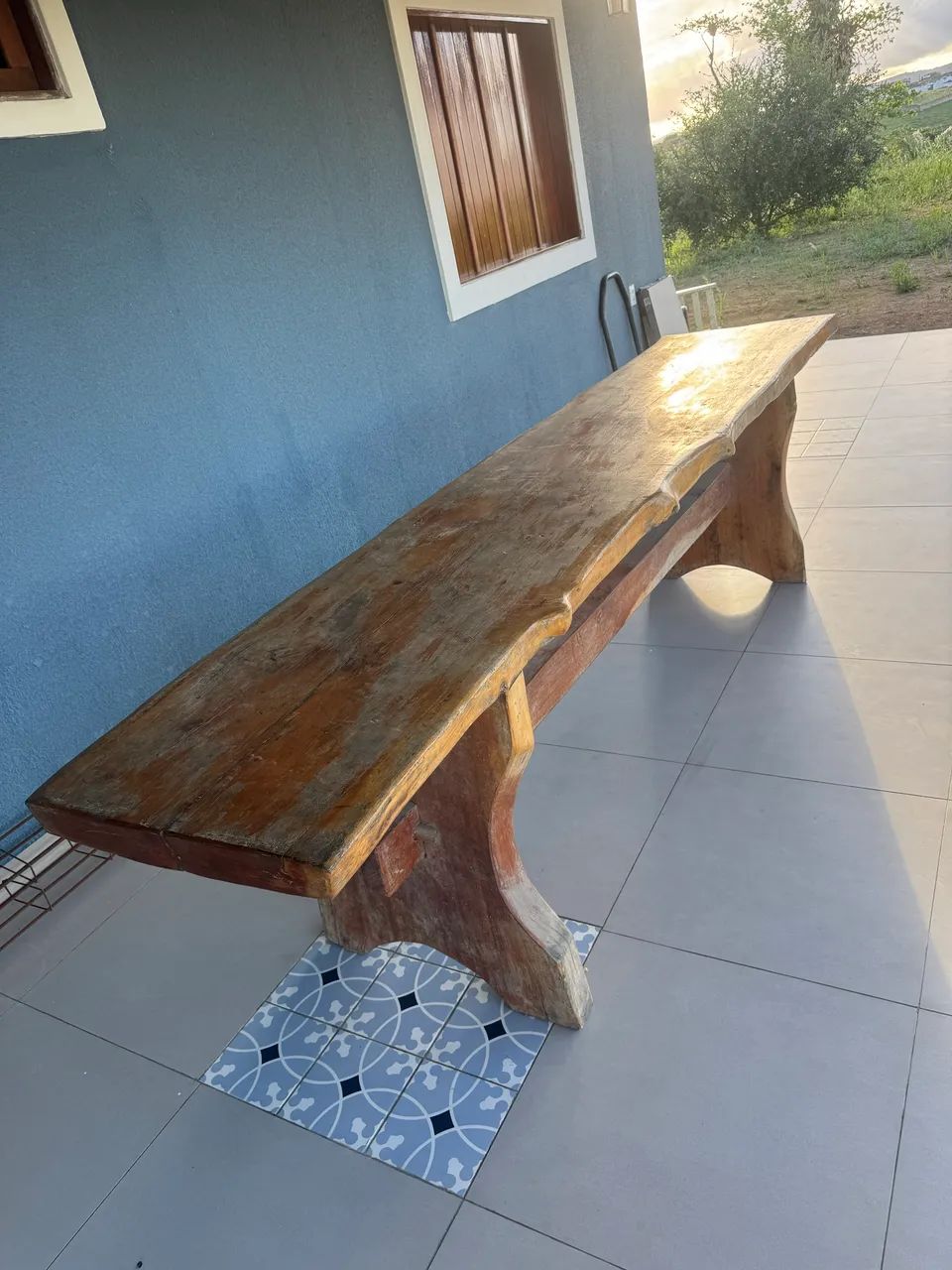 Mesa Rústica de Madeira Jaqueira Maciça - 2,95 Metros - Foto 2