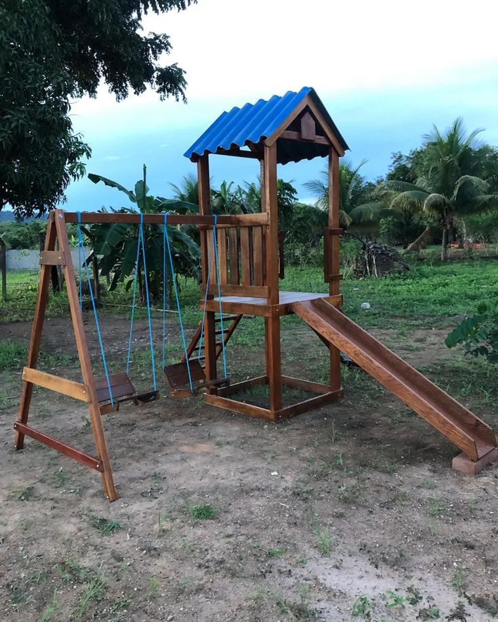 Playground parque de madeira infantil 