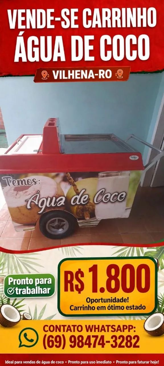 Vende-se carrinho de água de cocô 