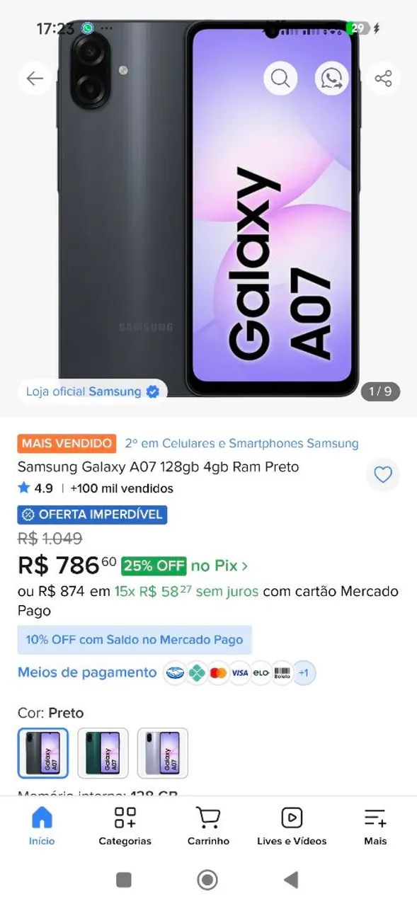 Celular Galaxy A07 lacrado  - Foto 3
