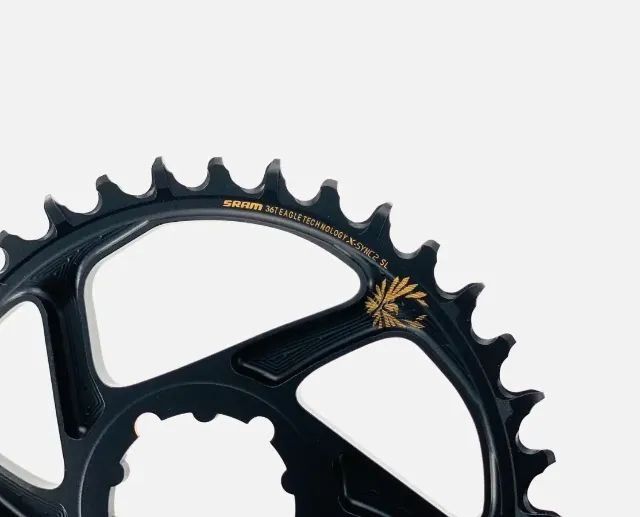 Coroa Sram Xx1 36 Dentes Eagle Preta Gold  - Foto 4