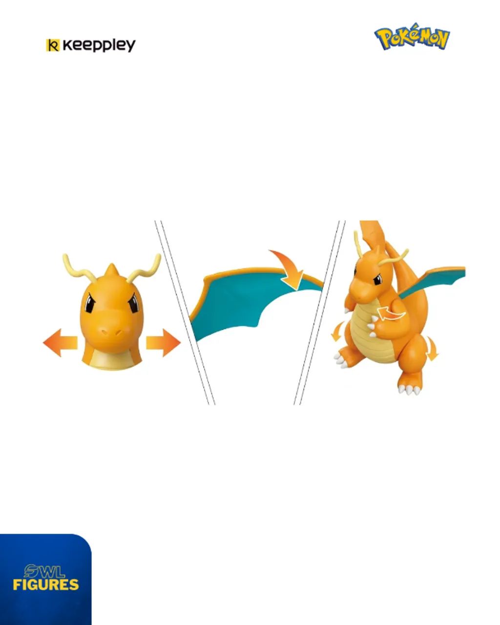 Pokémon Dragonite - Figura De Ação Blokees - Foto 5
