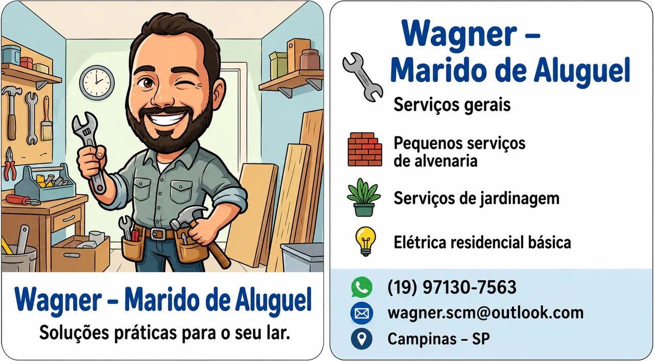 Wagner - Marido de Aluguel | Serviços Gerais
