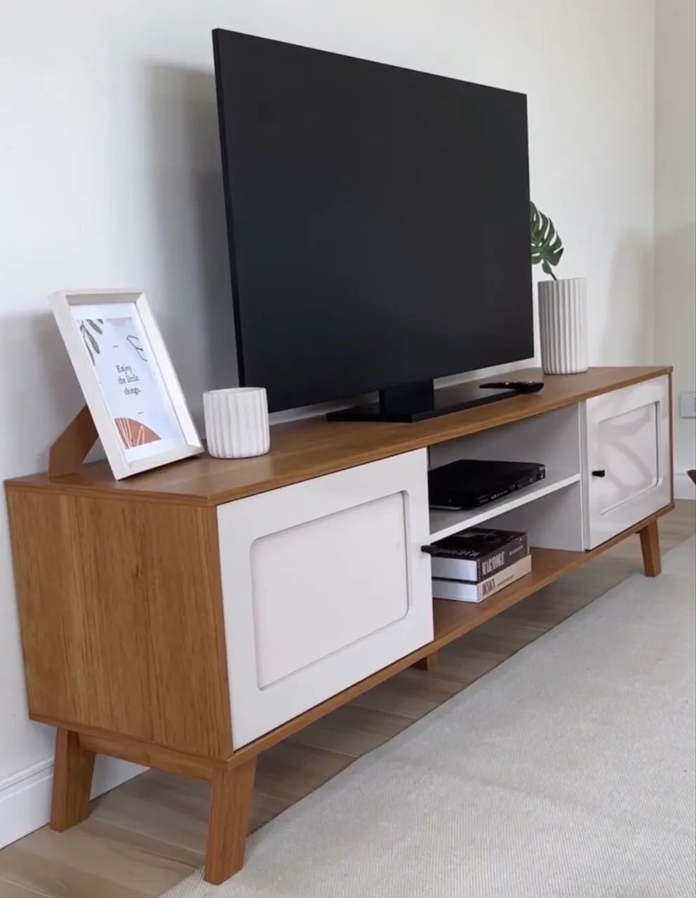 Rack MDF Novo Com 1,80 de largura Para Até 75 Polegadas MDF - Foto 5