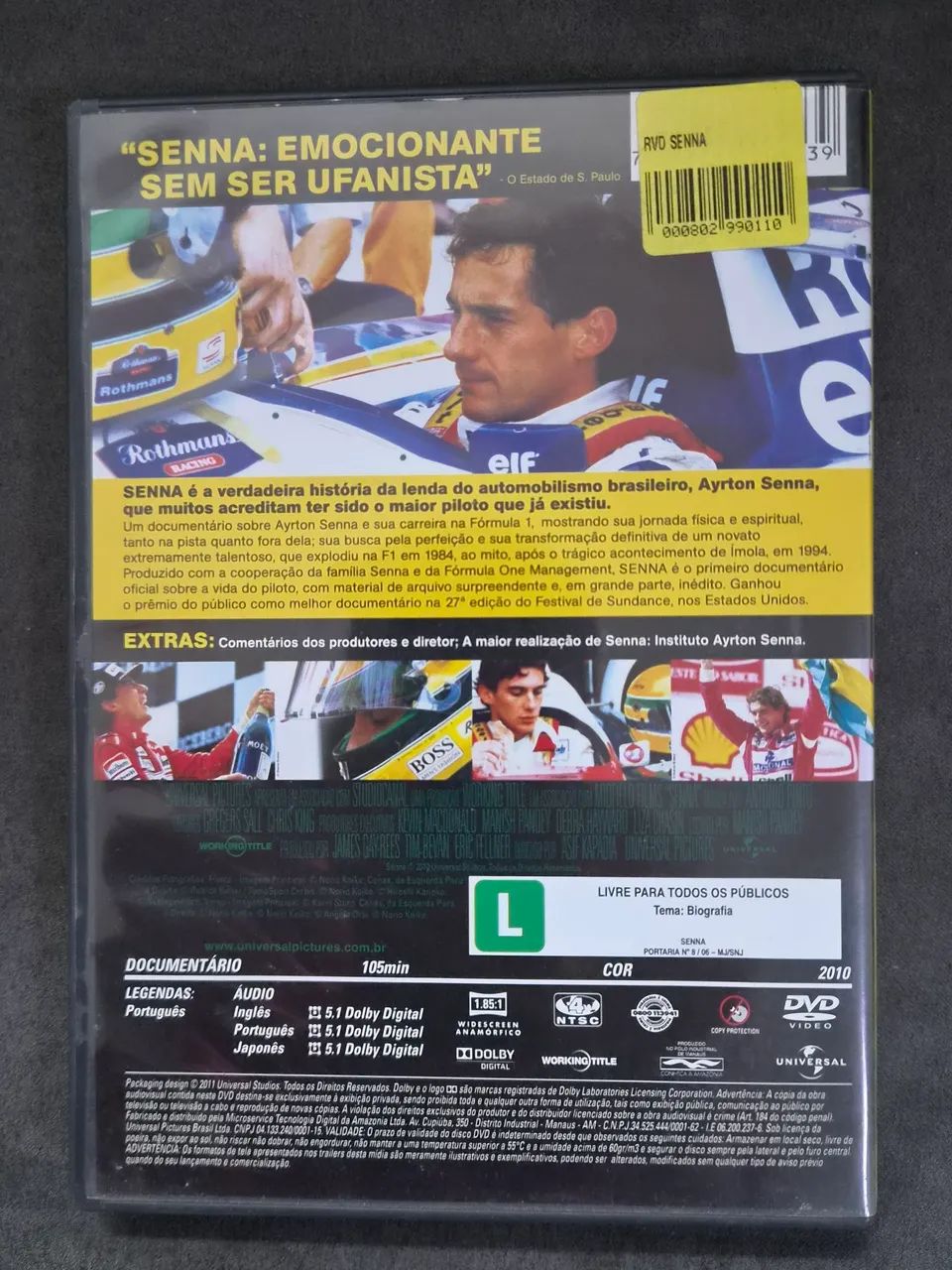 DVD Senna Original - Documentário Ayrton Senna - Foto 2