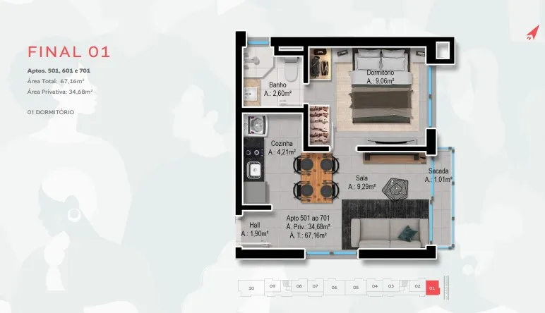 PLANTA 54m²