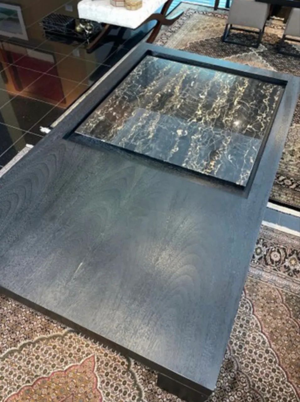 Mesa de centro artefacto com pedra de mármore imperial black  - Foto 4