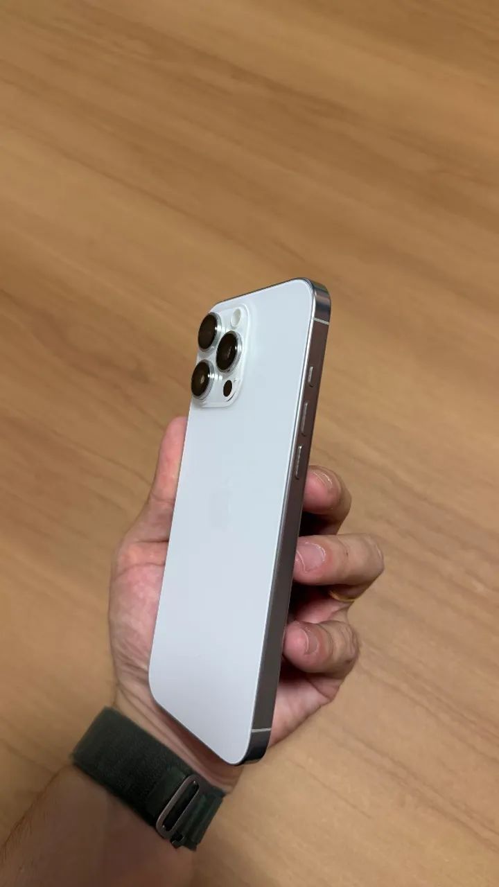 iPhone 16 Pro Max 512GB White titanium, Seminovo impecável