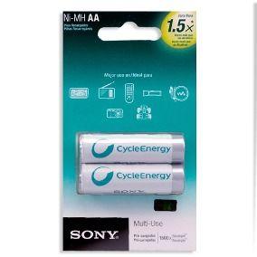 Pilha Recarregável Aa 2500mah Cycleenergy Sony Bt 2 Un