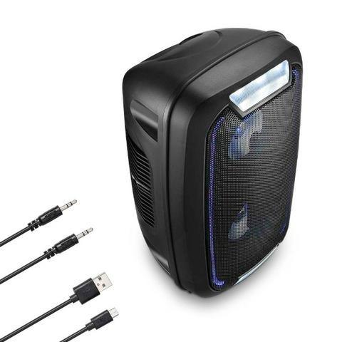 Caixa de Som Mini Torre Party Tws Bluetooth 5.0 Sp336 Multilaser 200W Rms Luzes Led Usb - Foto 4