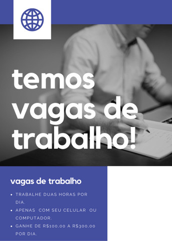 Vaga de trabalho - vendedor