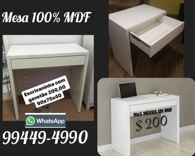 Mesa com gavetão em mdf