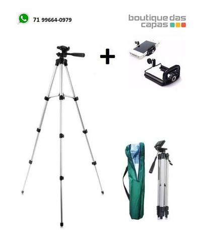Tripé Profissional Sl-2111 Até 1,30 Mts + Bolsa p celular camera