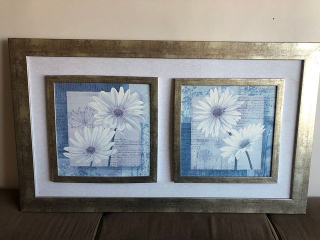 Quadro vintage flores brancas - Foto 3