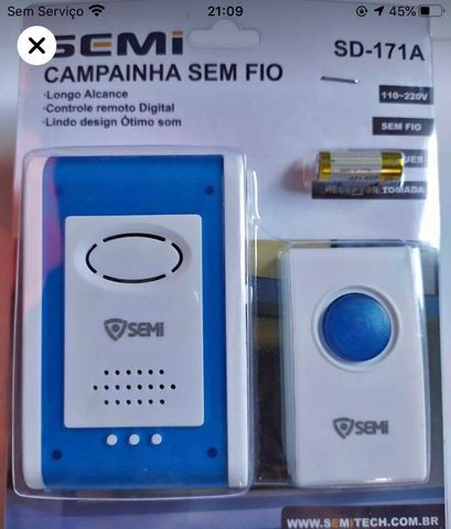 Campanhia sem fio direto na tomada - Foto 2