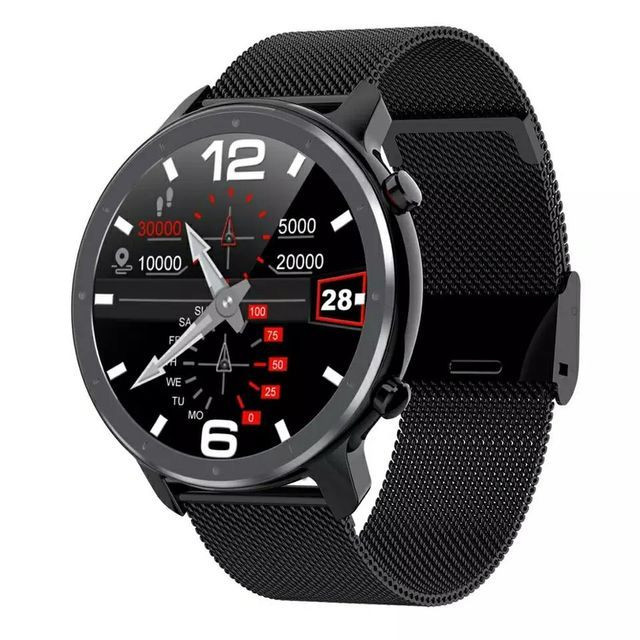 Smartwatch Original Lemfo L11 Pulseira de Aço Preto