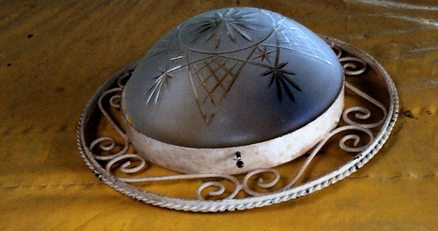 Antigas Luminárias de Teto com Cúpula e Plafonier em Ferro Batido.  - Foto 6