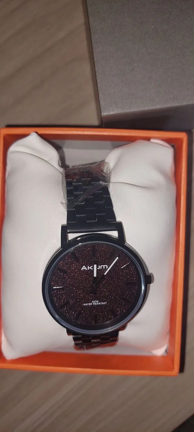 Relógio Akium Feminino Aço Preto - Foto 2