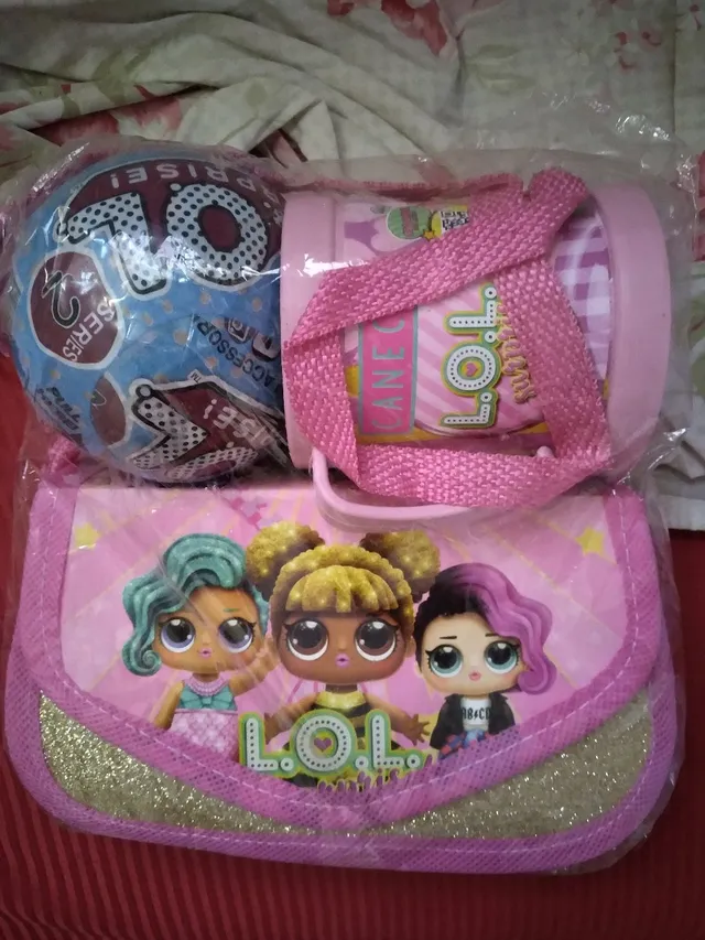 Kit Mochila Escolar Infantil Lol Bffs 4 Eva Com Rodinhas