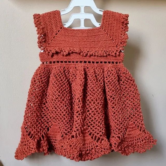 Inspirações de Vestidos de Crochê para o verão da sua princesa