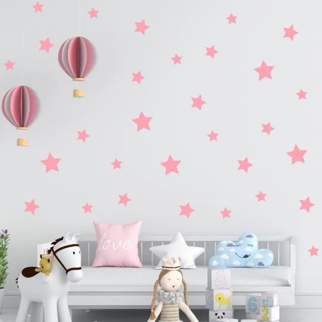 Adesivos de parede Estrelinhas Coloridas Decoração Personalizados para Quarto de bebê 
