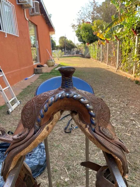 Sela de Cowboy em Couro - Foto 2